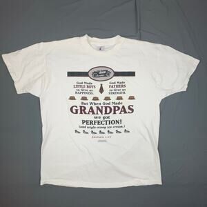 Vintage Grandpa Tee XL Delta 90s Christian Verse Shirt USA Made Funny